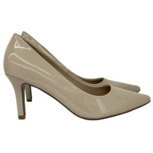 PIERRE DUMAS /  Bloom-1 / Beige / Patent / Leather / Pointed-Toe / High  Heel